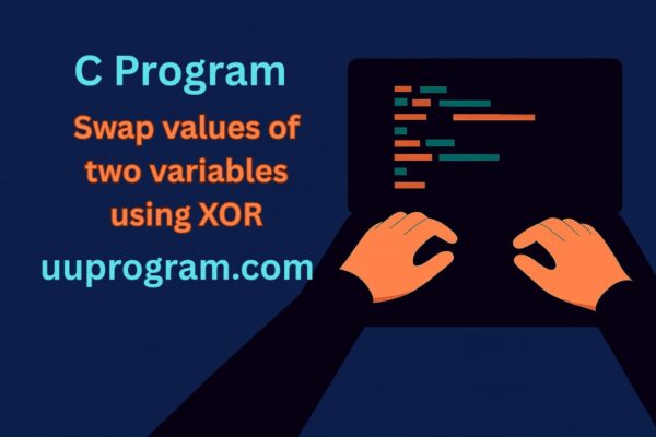 Swap values of two variables using XOR