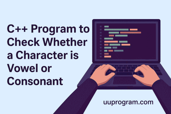 C++ Program to Check Whether a character is Vowel or Consonant