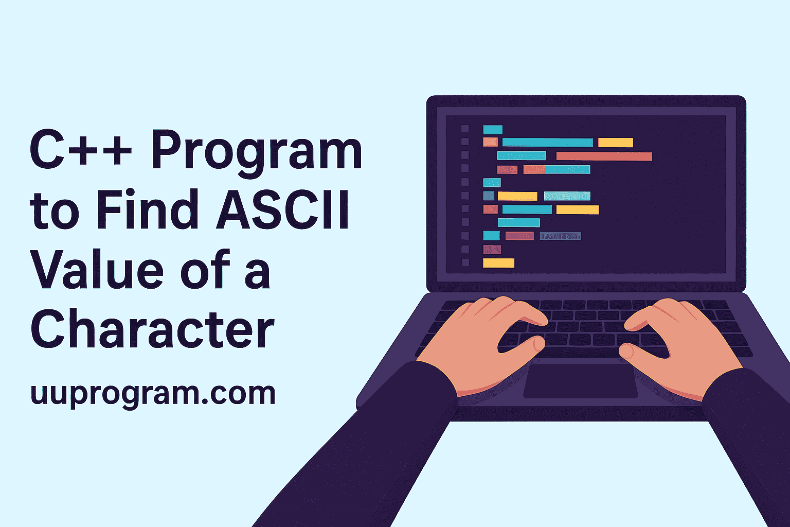 C++ Program to Find ASCII Value of a Character