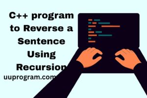 C++ program to Reverse a Sentence Using Recursion